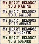 1182 * My Heart Belongs Stencil 5.5x24