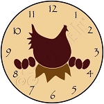 1517 * Henny Penny Clock Stencil 11.25x11.25