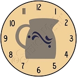 1518 * Crockery Pitcher Clock Stencil 11.25x11.25