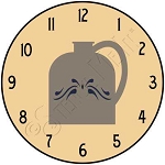 1519 * Crockery Jug Clock Stencil 11.25x11.25