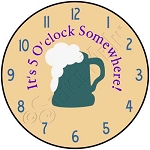 1539 * 5 O'clock Somewhere Clock Stencil 11.25x11.25