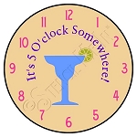 1540 * 5 O'clock Somewhere Clock Stencil 11.25x11.25