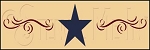 1630 * Star Wall Border Stencil 7x24