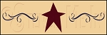 1631 * Folk Art Star & Scroll Wall Border Stencil 7x24