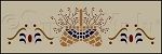 163 * Colonial Berry Basket Wall Border Stencil 8x24