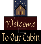 1657 * Welcome To Our Cabin Block Stencil Set