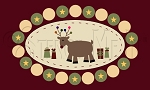 1693 * Reindeer Penny Rug 7.25x12