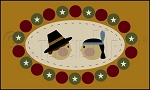 1694 * Mayflower Friends Penny Rug Stencil 7.25x12