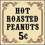1835 * Hot Roasted Peanuts Stencil 11.25x11.25