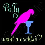 2098 * Polly Want A Cocktail Stencil 7.25x7.25