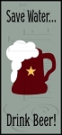 2106 * Drink Beer Stencil 5.5x12