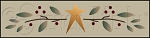 2120 * Berry Sprig & Star Wall Border Stencil 6x24