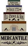 219 * Eli Crowe & Son Mercantile Shaker Box Stencil Set