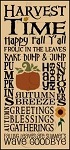 2277 * Harvest Time Typography Stencil 11.25x24