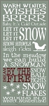 2278 * Warm Winter Wishes Typography Stencil 11.25x24