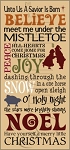 2279 * Believe In Christmas Typography Stencil 11.25x24