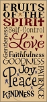 2361 * Fruits Of The Spirit Typography Stencil 11.25x24