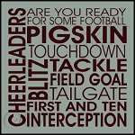 2366 * Are You Ready For Some Football Typography Stencil 11.25x11.25