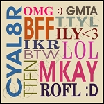 2370 * Text Chat Typography Stencil 11.25x11.25