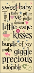 2481 * Sweet Baby Typography Stencil 11.25x24