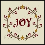 2654 * Joy Wreath Stencil 7.25x7.25