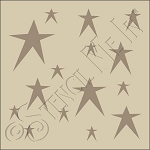 2950 * Star Background Stencil