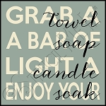 3018 * Enjoy Your Soak Stencil 11.25x11.25