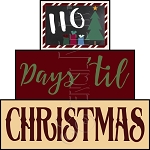 3346 * Days Til Christmas Countdown Stencil Block Set
