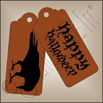 3376 * Happy Halloween Hang Tag Stencil Set