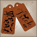 3378 * Trick Or Treat Hang Tag Stencil Set