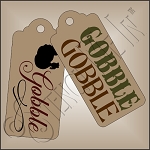 3379 * Gobble Gobble Hang Tag Stencil Set
