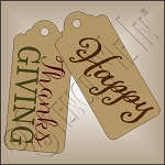 3380 * Happy Thanksgiving Hang Tag Stencil Set