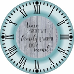 4220 * Time Spent With Family Clock Face Stencil 24x24