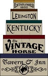 511 * Vintage Horse Tavern & Inn Shaker Stencil Set