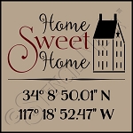 3458 * Home Sweet Home Stencil Set
