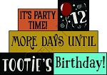 3507 * It's Party Time Birthday Countdown Shelf Sitter Stencil Set