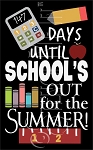 3550 * School's Out For The Summer Countdown Stencil 11.25x18