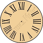 3861 * Roman Numeral Clock Face Stencil