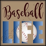 4118 * Baseball Life Stencil 11.25x11.25
