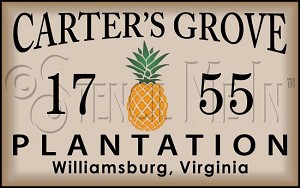 4157 * Carter's Grove Plantation Stencil 11.25x18